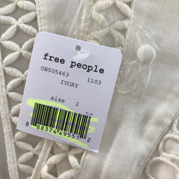 NWT FREE PEOPLE I think I love you dress white - Picture 6 of 8